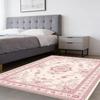 Elegant Distressed Pattern Large Floor Mat Soft Tone Decorative Carpet For Dining Room Study And Cozy Farmhouse Accent