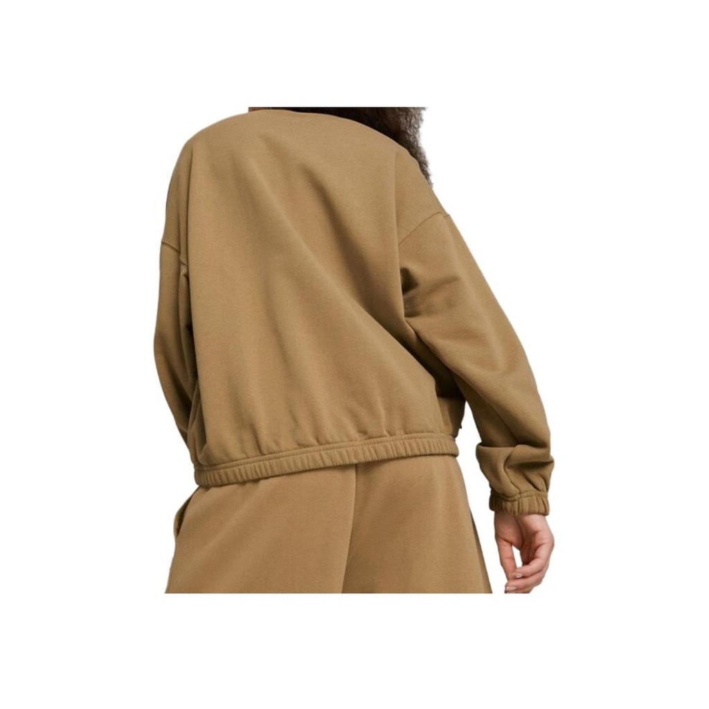 Puma Sports Casual Crewneck Sweatshirt Women Sweatshirt Dark-Camel 623455-85