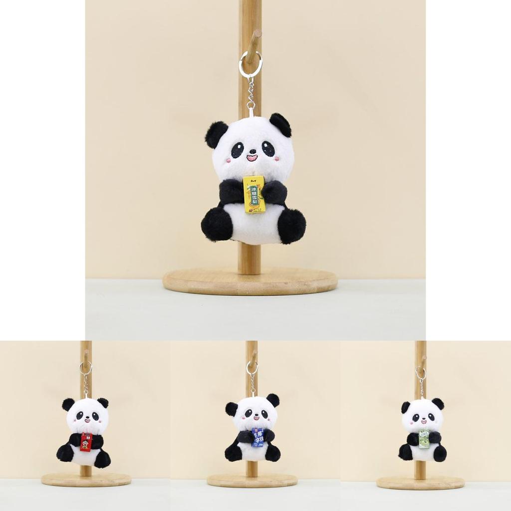 Delightful Miniature Panda Plush Doll Keychain Soft Toy For Accessories Bag