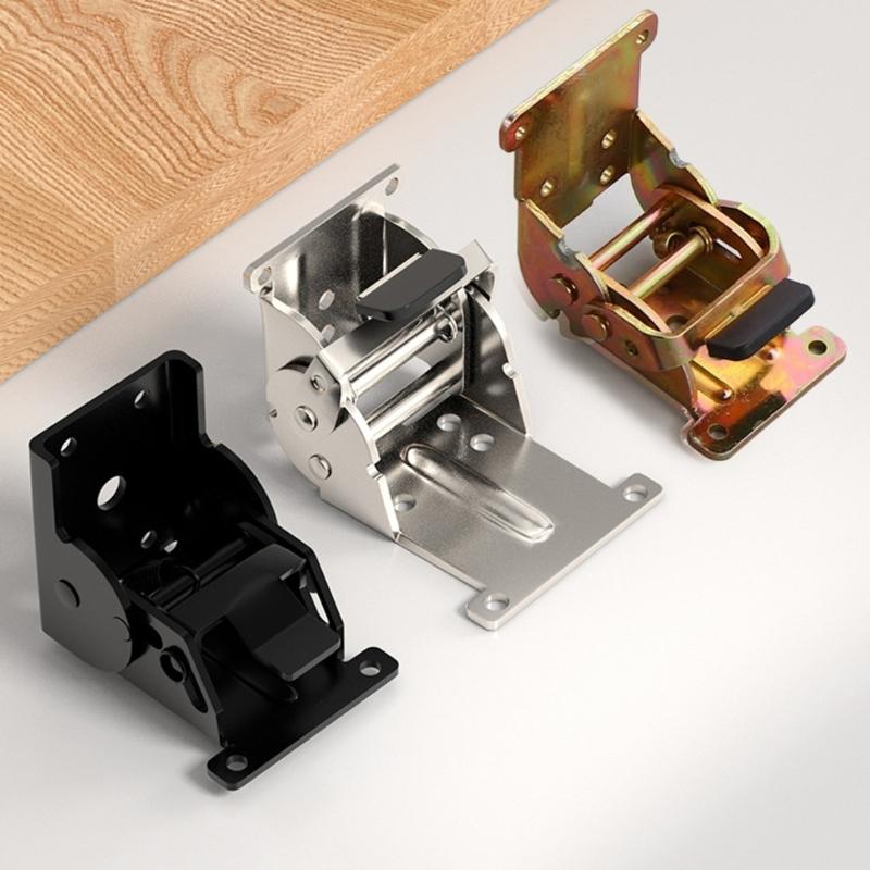 Industrial Locking Hinges 90 Degree Foldable Leg Brackets for Tables bed and Workbenches with High Load Capacity