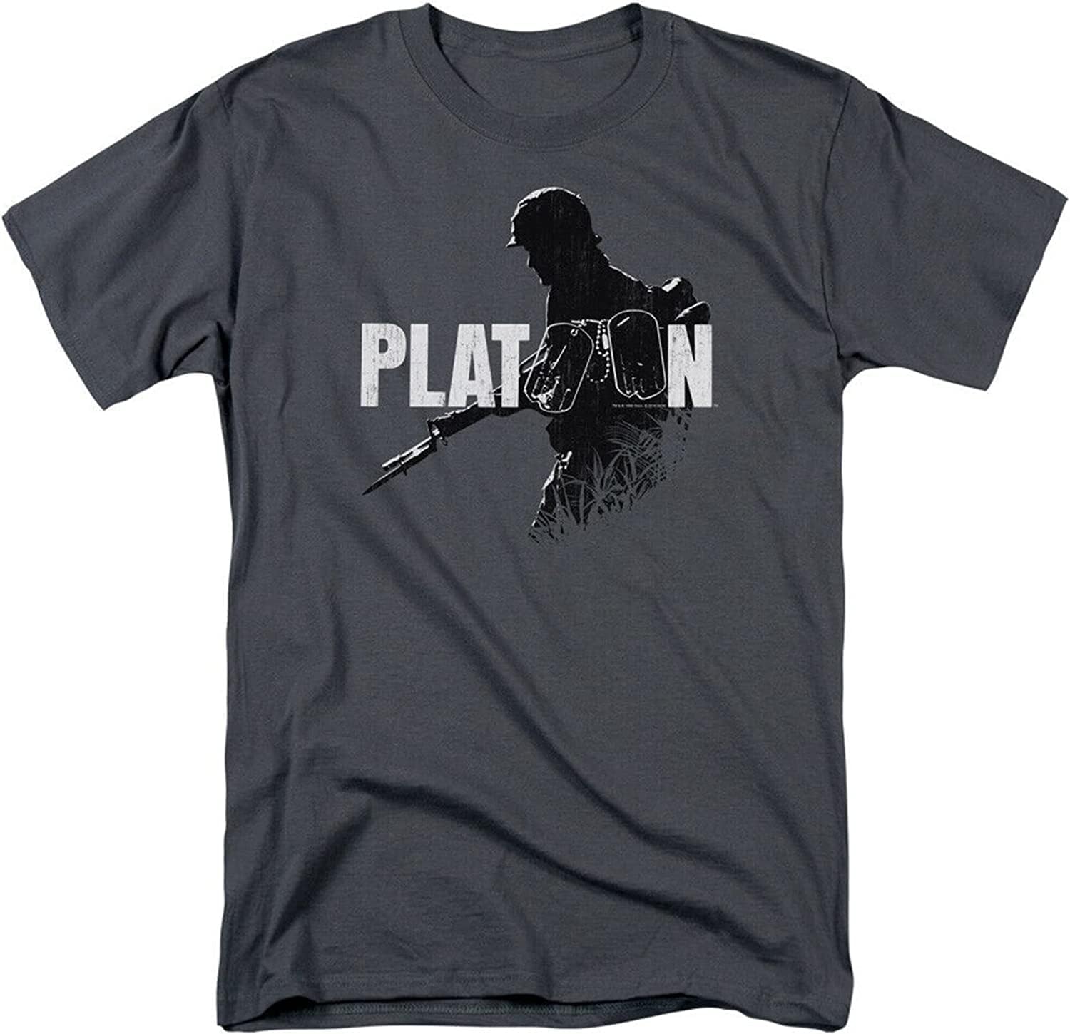 Platoon Movie Shadow of War Adult T-Shirt Dark Grey M темно-серого