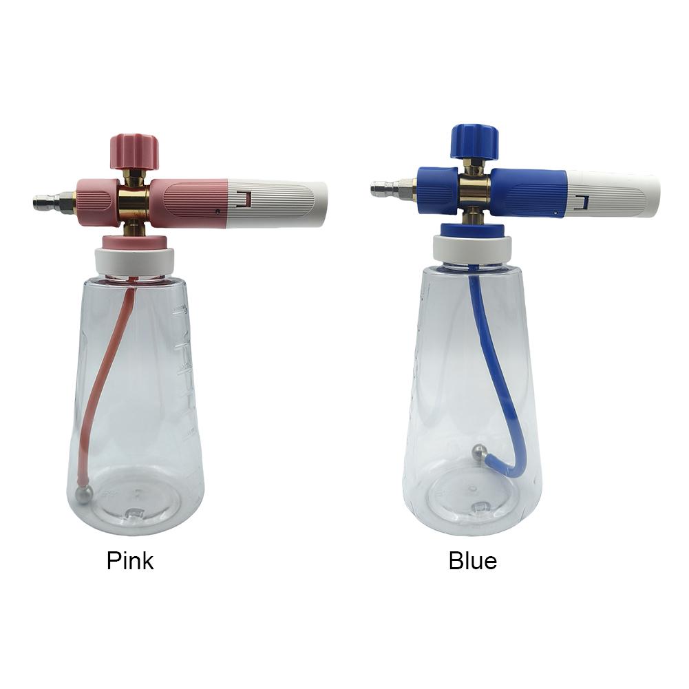 1L High-Pressure Foam Lance 1/4 Quick Connect Car Foam Water Gun Adjustable Air Pressure Foam Sprayer Car Wash Accessories