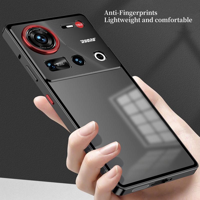 Elastic Snap Magnetic Metal Bumper Frame Case for ZTE Nubia Z80 Z70 Z70S Ultra 5G Clear Frosted PC Lens Protector Back Cover