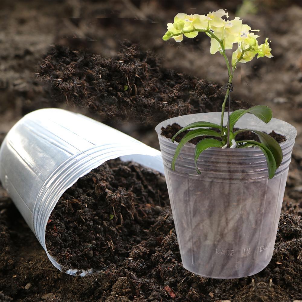 Reusable Orchid 10PCS  Transparency  Nursery Pot Plants Grow Nutrition Cups for Garden Flower Transplanting Propagation  Contain
