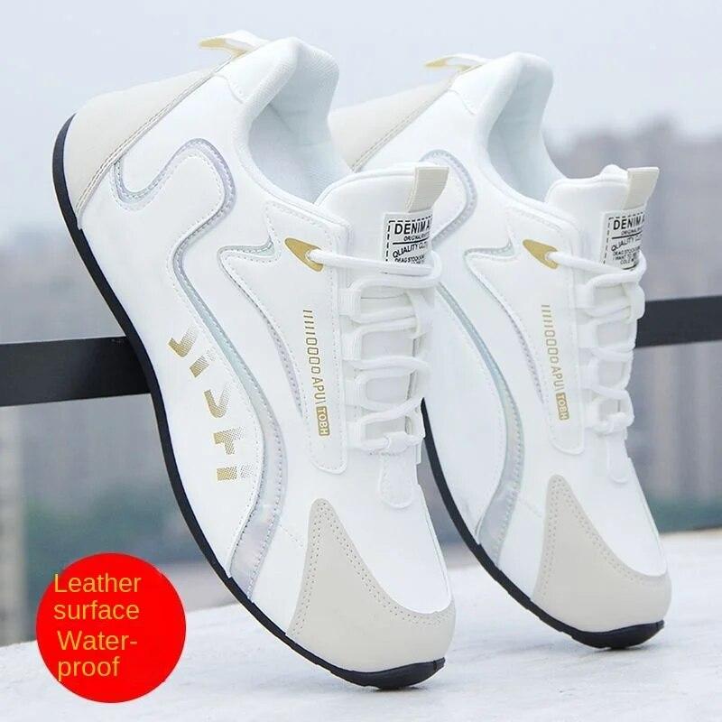 Breathable Increased Internal Platform Board Shoes Chunky Sneaker Men Designer Cover Bottom Shoes Fashion Casual Leather Mesh