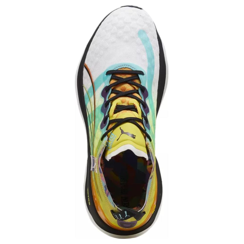 Puma ForeverRun Nitro LM Wit Court Geel Heren Sneakers Zwart 380099-01