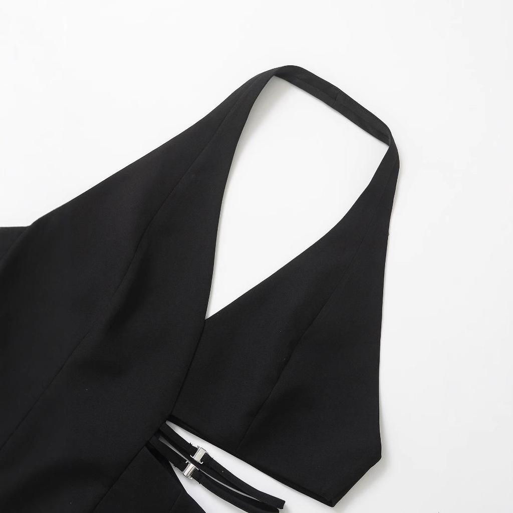 2025 Spring Women's Fashion Halter Neck Top - European & American Versatile Style