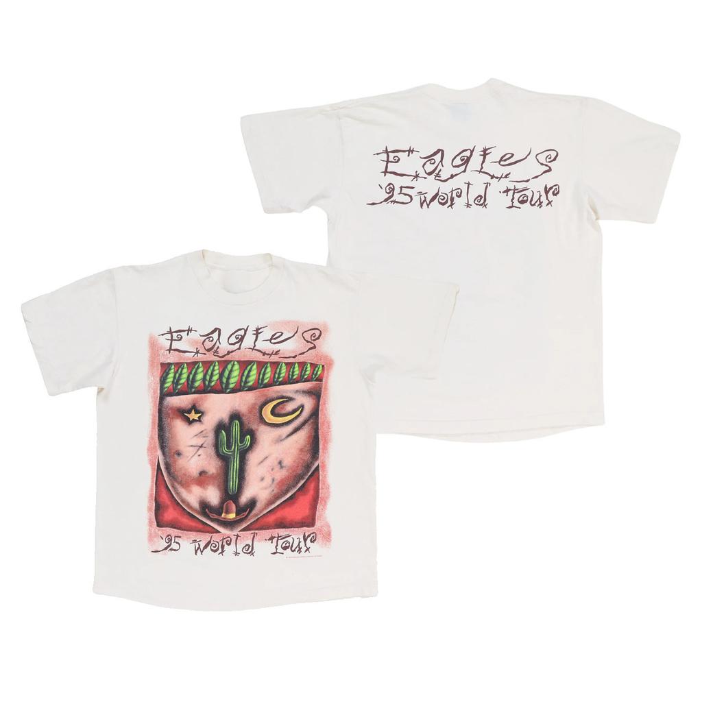 Eagles Bands Album The Long Run Amerikanisches Lässiges Streetwear Lockerer Rock Herren Kurzarm T-Shirt