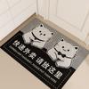 Cartoon Dog Cat Carpet Mat Rug Delivery Instruction Design with Welcome Text Home Decoration Floor Mat Kitchen Rug Welcome Mat