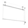Manual Hand-Crank Adjustable Double Layer Clothes Drying Rack for Balcony