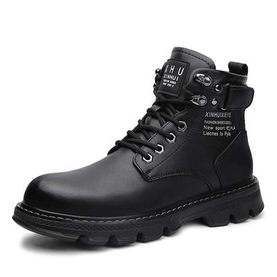New Men's High-top Fashion Shoes Motorcycle Ankle Boots for Men Waterproof Boots Men Leather Shoes Casual Boot Botas Para Hombre