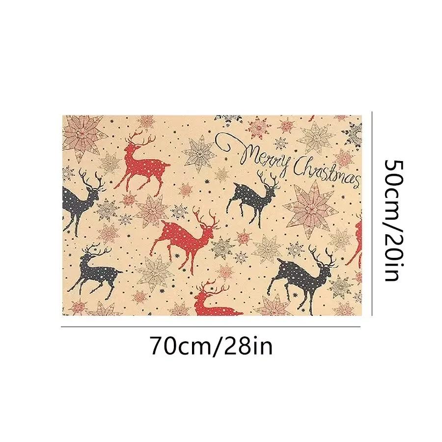 Kraft Gift Wrapping Paper Christmas Gift Packing Paper Parcel Packing Art Craft Home Decoration Festive Party Supplies
