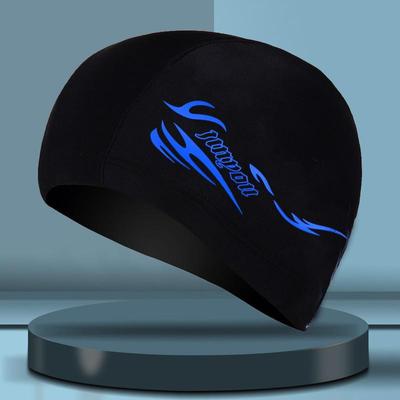 Men's Stylish Elastic Swim Cap - Printed, Comfortable, and Soft