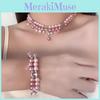 Pink Trendy Double Layer Bead Bracelet For Women Stylish Jewelry For 2024 Summer