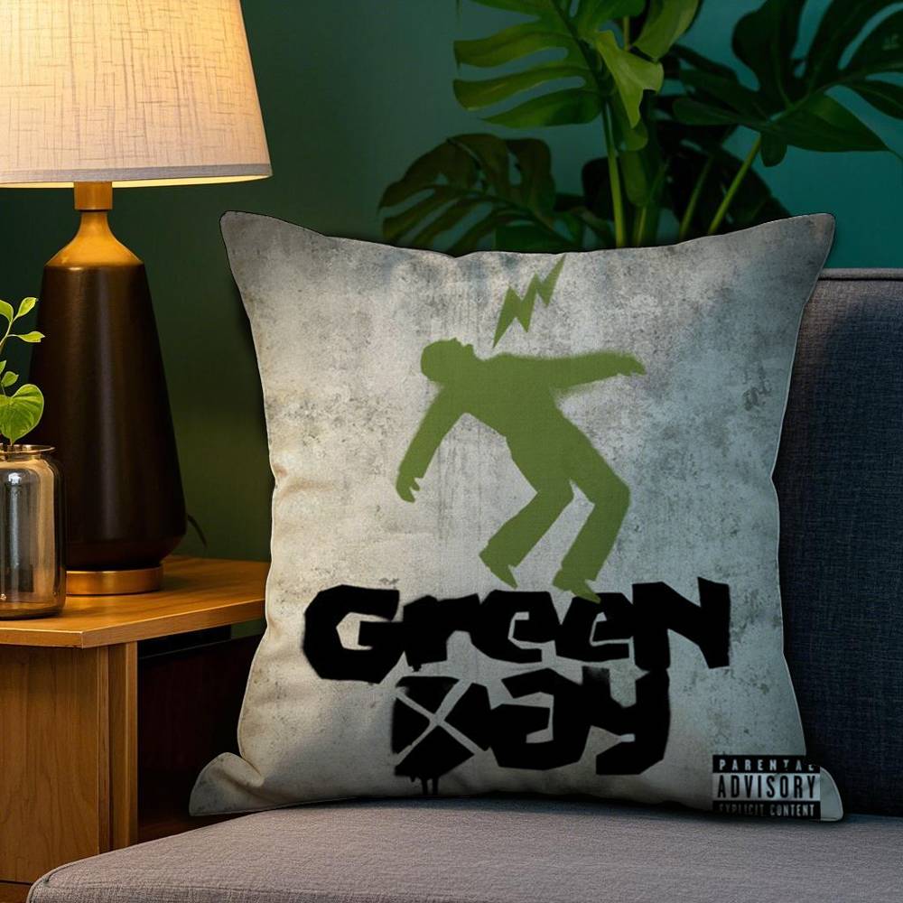 G-Green Day S-Saviors Pillow Case Sofa Living Room Bedroom Double-sided Printing Square Cushion Nap Time Pillow Case