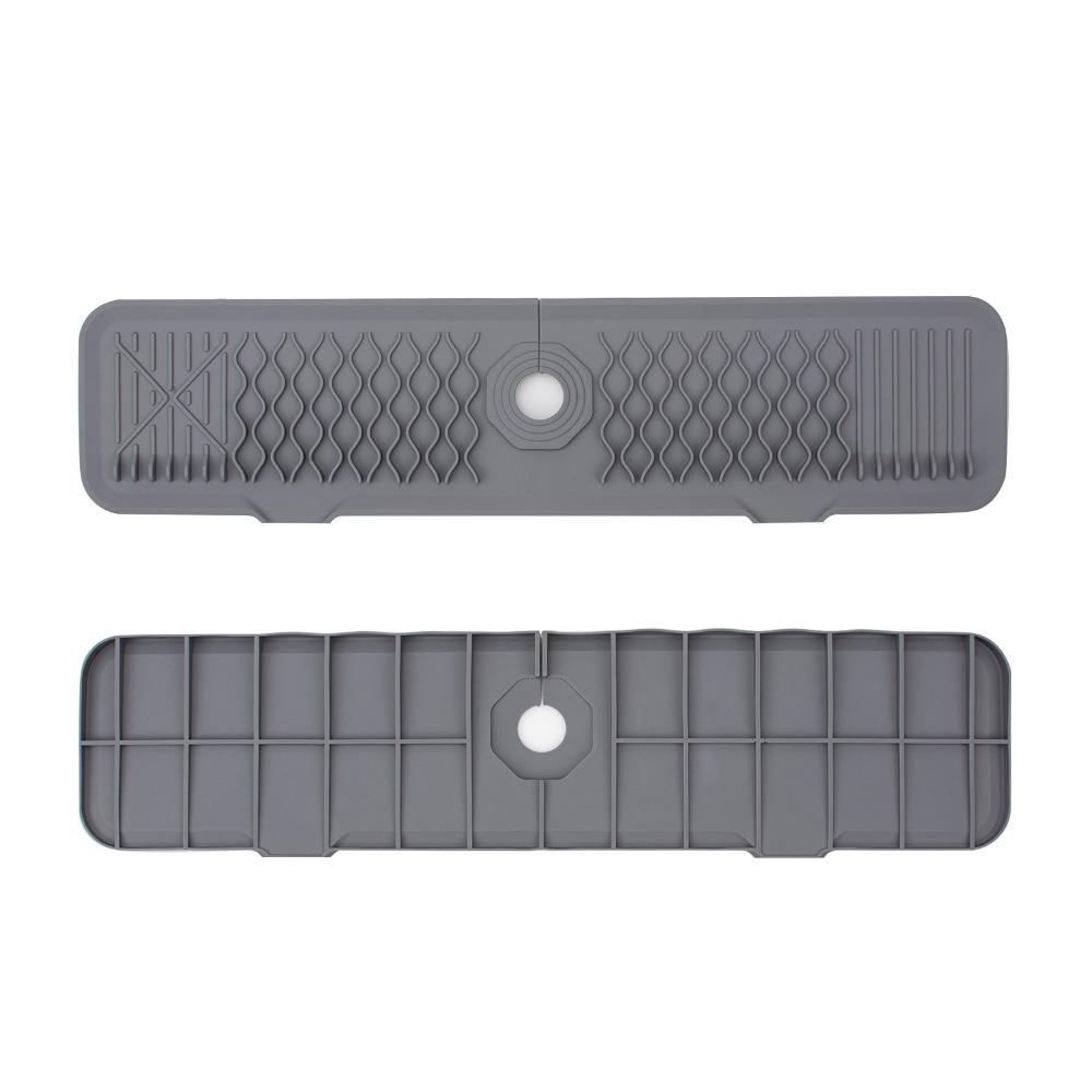 Extended Faucet Splash Guard Silicone Sink Protectors Mat Easy To Stall Sink Draining Pad  Hotel