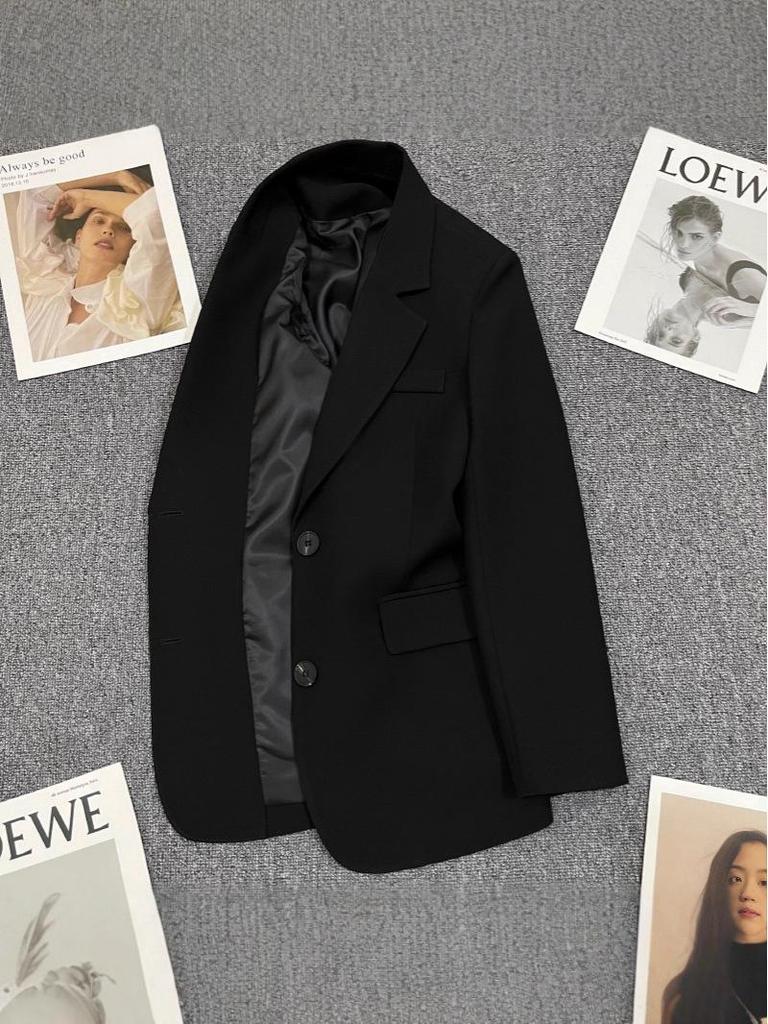 Korean Style Off-White Blazer for Women - Autumn 2025 Influencer Street Style Casual Suit