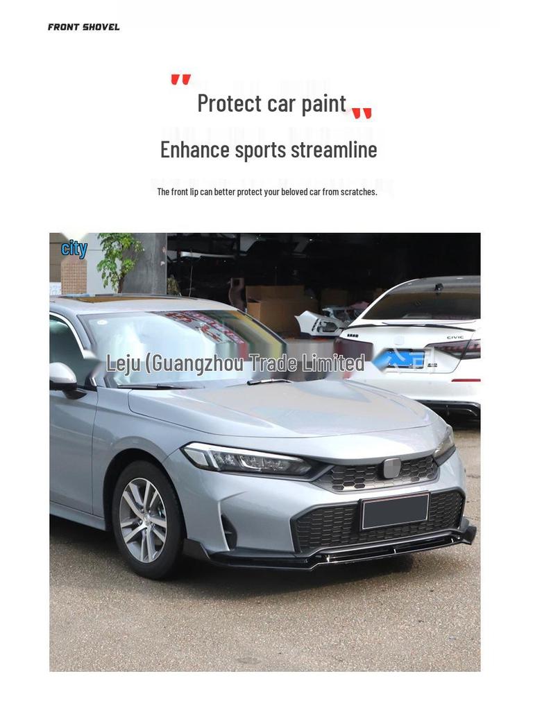 2025 Civic 11.5th Gen Front Lip Body Kit: Three-Section Front Bumper Modification