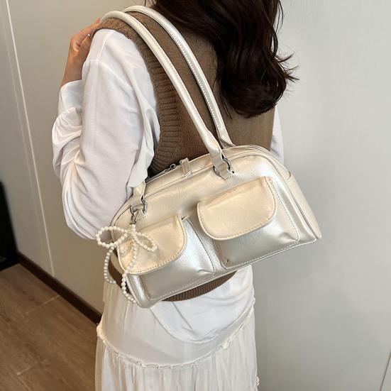 Women Hobo Bag Shoulder Bag with Top Handle Faux Leather Retro Handbag Shoulder Purse for Daily Use Commuting Travel Date