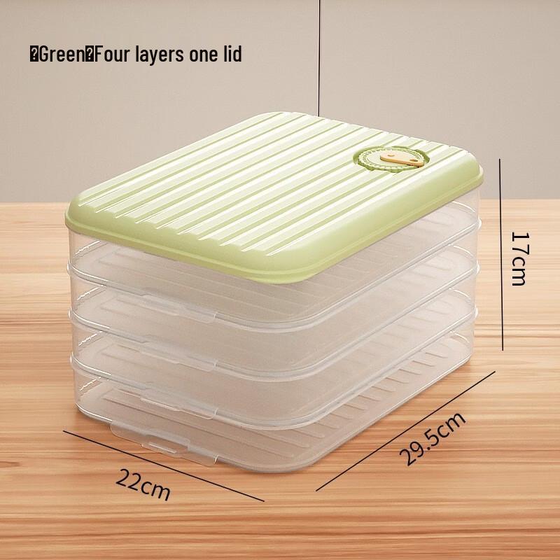 WuTuo Stackable 4-Layer Dumpling Freezer Storage Containers