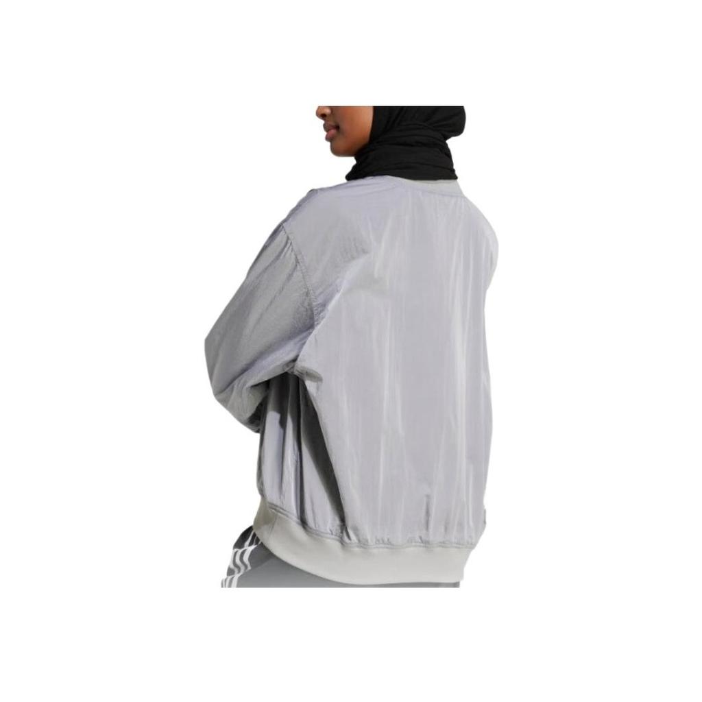 Adidas Originals SS25 Casual Comfortable Soft Skin-Friendly Sweatshirt Women Sweatshirt Ice-Grey JD2588