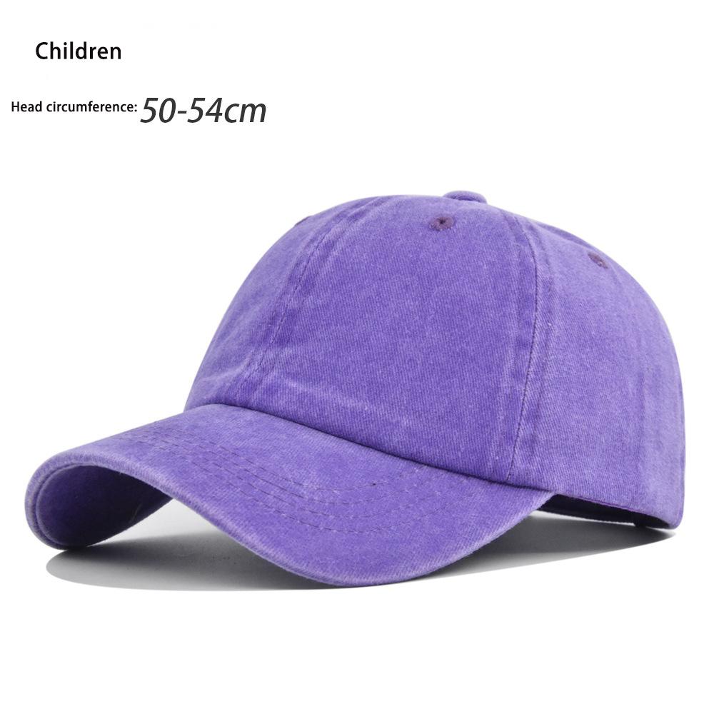 New Solid Children Summer Cap Women Ponytail Baseball Cap Hats Men Baseball Cap Cotton Outdoor Simple Vintage Visor Casual Cap