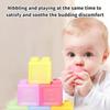 6Pcs Baby Children Soft Plastic Blocks Infants Young Children's Cognitive Relief Soft Rubber Block Can Chew Silicone Blocks Toy