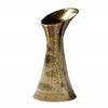 Håndlaget elegant og lang påfugldesign messingblomstervase for hjemmedekorativ, størrelse 36 cm, flerfarget