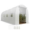 Tunnel Garden Greenhouse 5x2x2m with Steel Structure and White Polyethylene Sheet