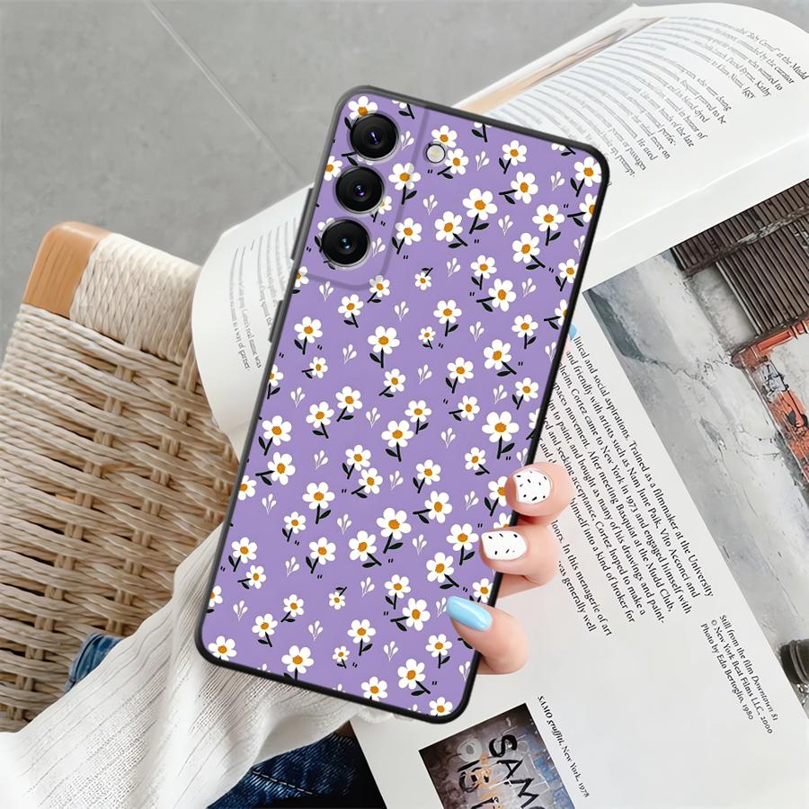 Simple Chrysanthemum Phone Cover Case for Samsung Galaxy A52 A36 A23 A05 A25 A16 A06 A55 A37 A57 A15 A73 A51 A53 A17 A13 A50 A70
