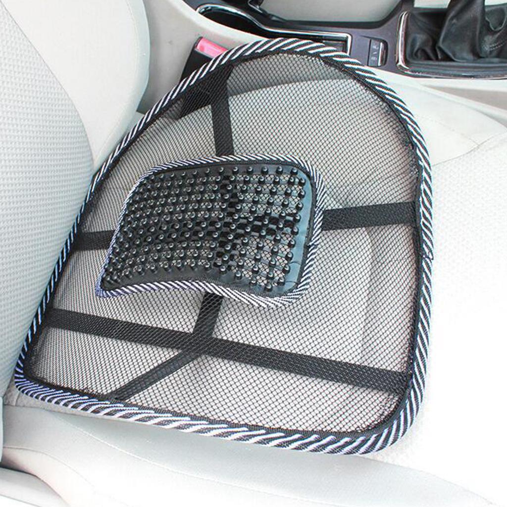Sommer Atmungsaktives Eis-Seiden Auto Lendenkissen Massageauflage für Bequeme Fahrunterstützung und Kühlende Linderung
