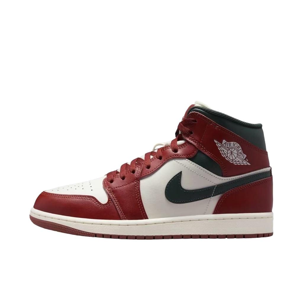 Jordan Air Jordan 1 RISK CNY Jahr des Pferdes, Geist des Drachenpferdes Mittelhohe Vintage Basketballschuhe Unisex DQ8426-105(Team27-S-BOX)