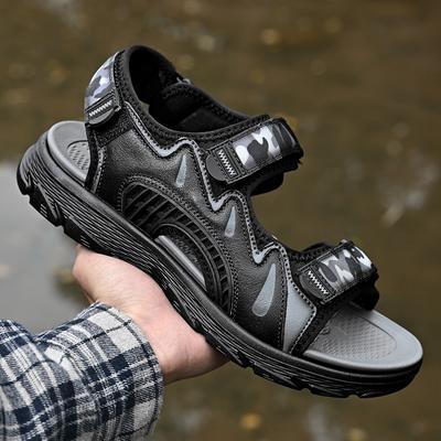 Sandați bărbați la modă Exterior Ușori Respirabili Plajă Sandale Noi pentru Bărbați Pantofi din piele Vară Gol Flats Încălțăminte sandale bărbați