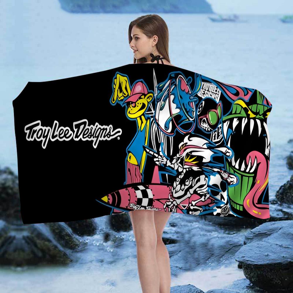 Troy Lee Designs Asciugamano da Spiaggia Stampato in Microfibra Alpinismo Yoga Spiaggia Nuoto Corsa Assorbente Morbido Asciugamano