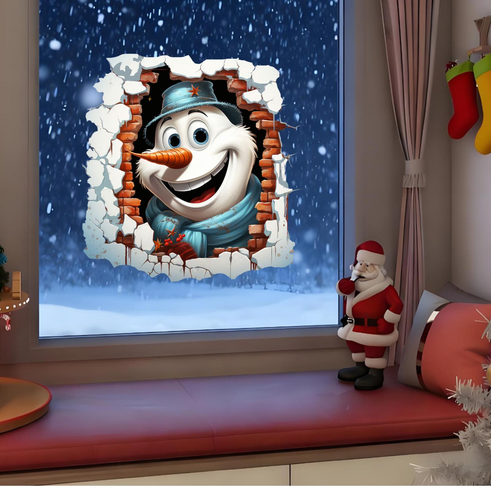 

Creative Christmas Wall Breaking For Bedroom, Living Room, And Entryway Home Decoration Wall Stickers One Size