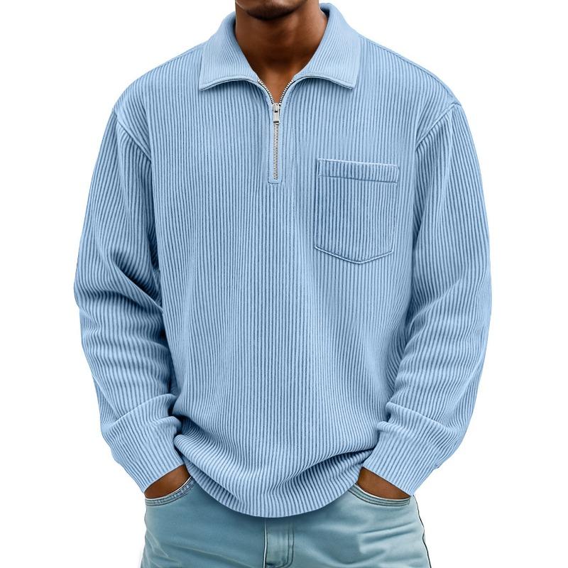 Mens Solid Color Long Sleeve Casual Henley Shirt For Autumn Winter S