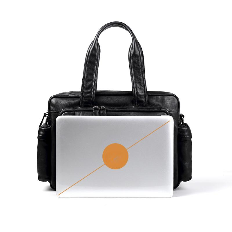 Genuine Leather Men's Bag Casual Tote Briefcase Fashionable Business Trip Travel Bag Men's Handbag