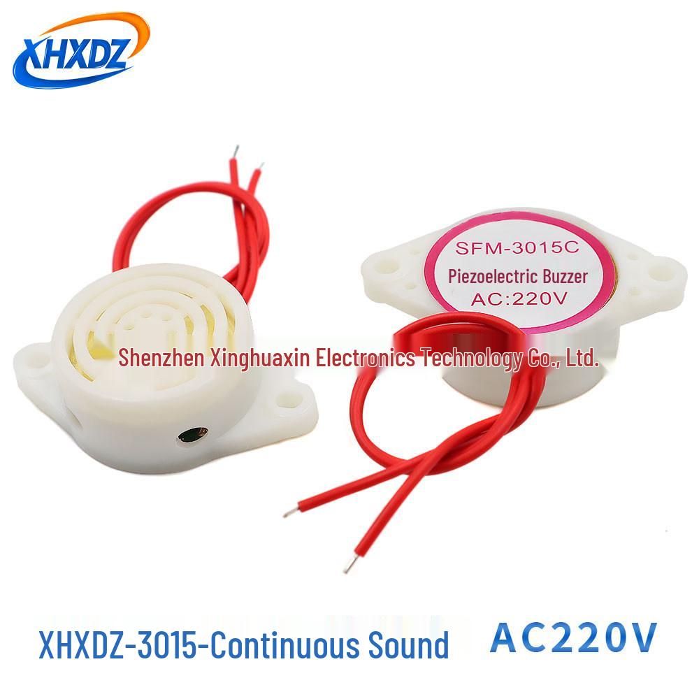 Yüksek Desibel SFM-27 Aktif Buzzer, 3-24V, Sürekli/Kesintili Alarm Seslendirici, 220V.