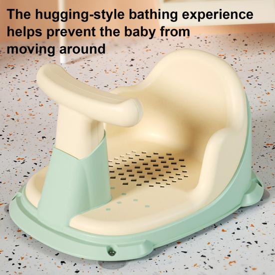 Baby Bath Chair Ergonomic Design Anti-Slip Sitting Baby Bathroom Chair Seat Promotes Independent