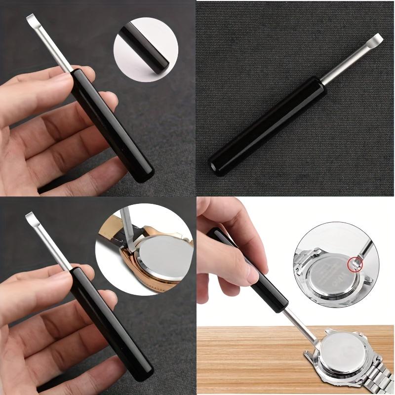 1PC Watch Back Case Opener Tool, Stainless Heavy-Duty Watch Repair Tool with Precision Lever, for Battery Replacement Strap