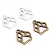 20pcs Cat Dog Footprint Cute Charms Pendant 19x17mm Alloy Metal DIY Jewelry Making Accessories Findings for Necklace Earrings