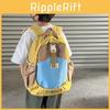 Trendy Korean Style Color Block Large Capacity Backpack For Kids In Fashionable Designs