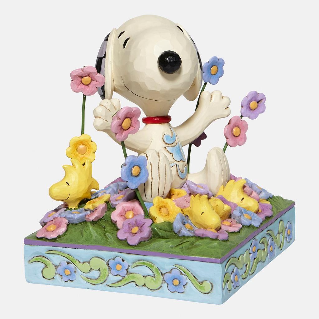 Enesco Jim Shore Snoopy & Woodstock In Flowers 6007965