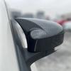 For Ford Focus MK3 2012-2018 Rearview Side Mirror Cover Wing Cap Ox Horn Exterior Door Rear View Case Trim Carbon Fiber Black