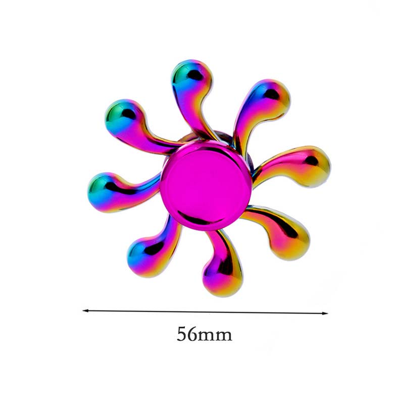 New Colorful Rainbow Alloy Fingertip Gyro Decompression Creativity Finger Spinners Hand Fidget Small Toys