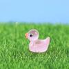 5pcs Yellow Duck Ornament Miniature Figures Tiny Duck Resin Handicraft Micro Landscape Decoration