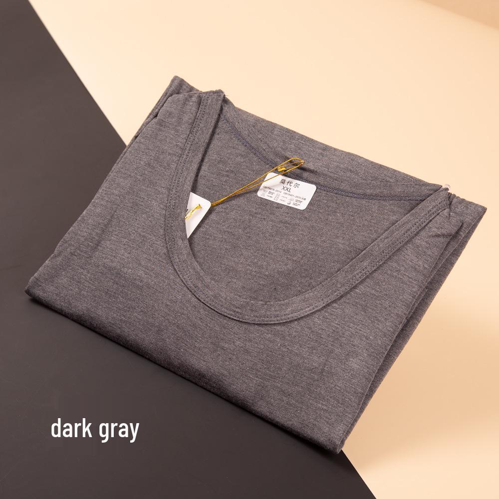 Men's Modal Cotton Long Sleeve Thermal Underwear Set - Lightweight Round Neck Base Layer for Autumn & Winter