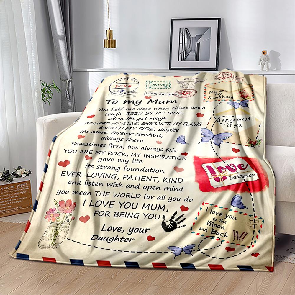 Love Letter To Daughter Blankets Are Suitable for Living Rooms,making Them an Ideal Choice for Outdoor Travel and Gifts.