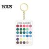 Wardrobe Color Matcher 2Pcs Palette Keychain Pendant, Clear Acrylic Season Analysis Swatches Matching Tool Keychain, Card, Gifts for Fashion