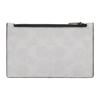 Coach Card Case Zip 13 Signature Logo Classic Monogram Print Coated Canvas Men Card Case Chalk Black CV764-MQV